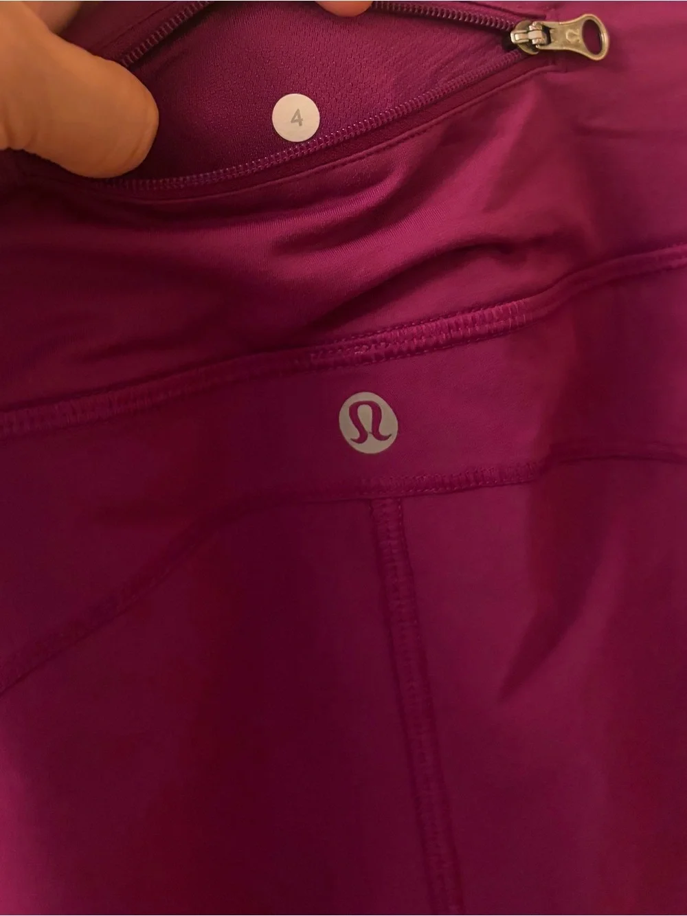 lululemon athletica Purple Athletic Shorts with Mosaic Side Print